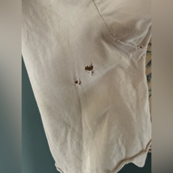 RARE :: Free people distressed vintage welcome to Hollywood Graphic crop tee OS - Picture 12 of 15